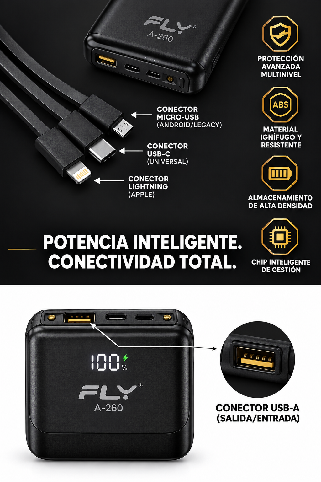 FLY A-260 - Conectores