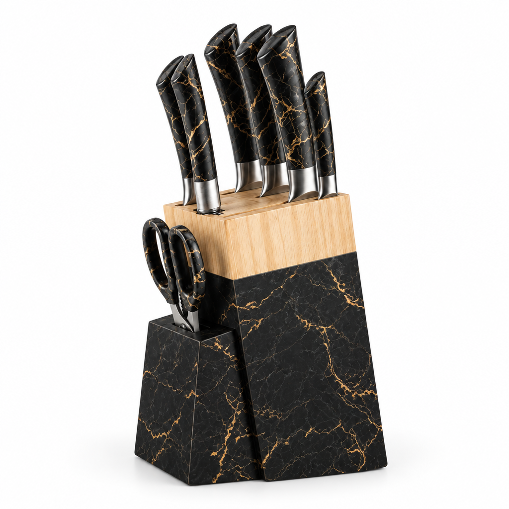 Set de Cuchillos Cocina En Madera KT-60 FLY