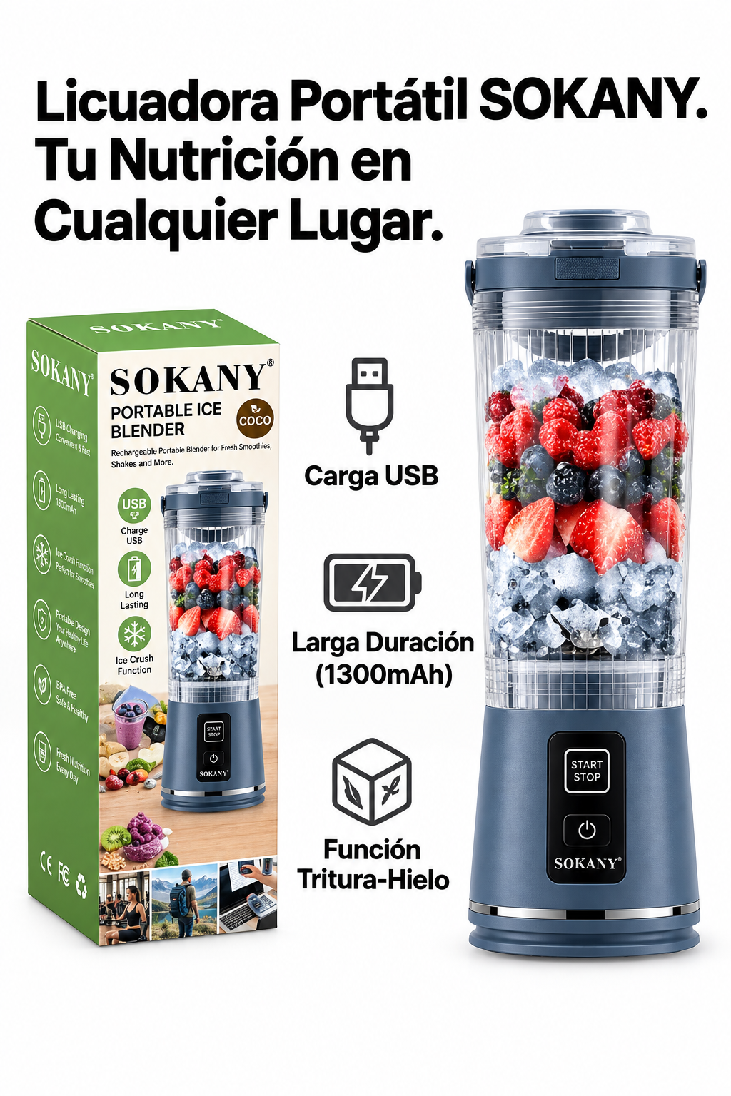 Licuadora Portátil SOKANY - Alta Resolución