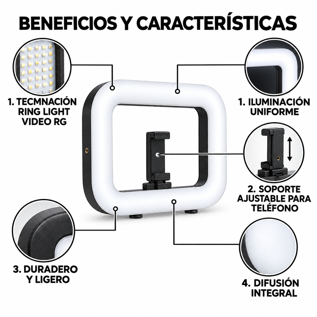Ring Light Rig - Infografía