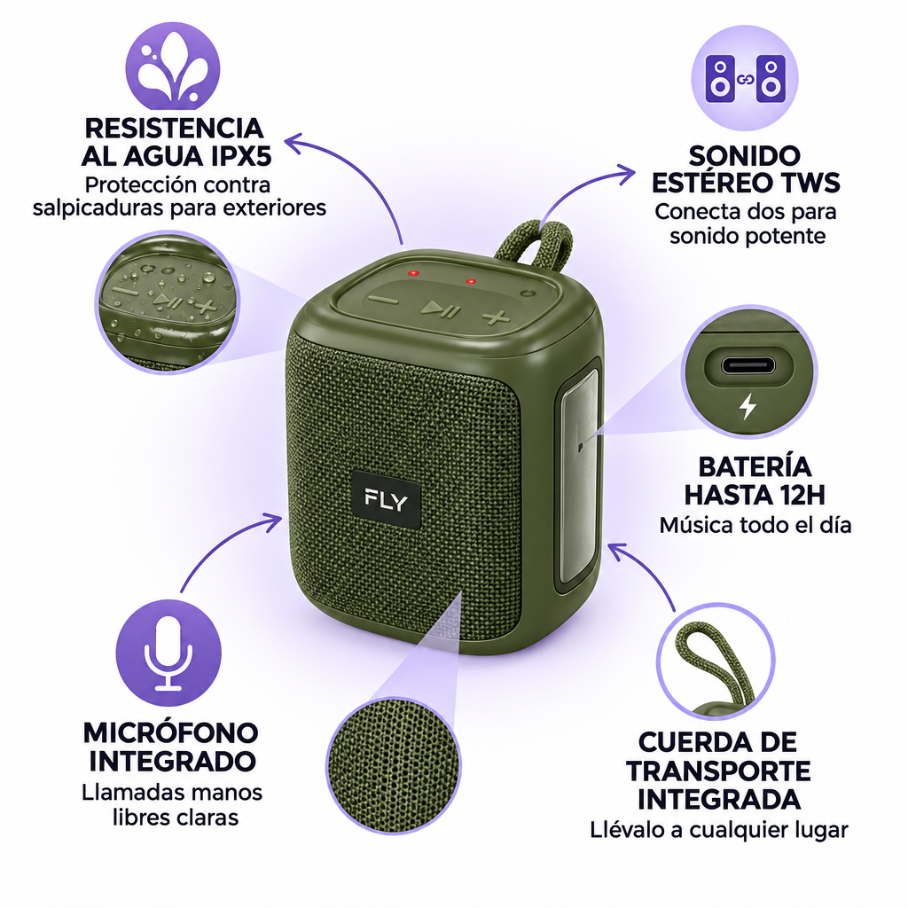 S-460 Verde - Resistencia IPX5 y TWS
